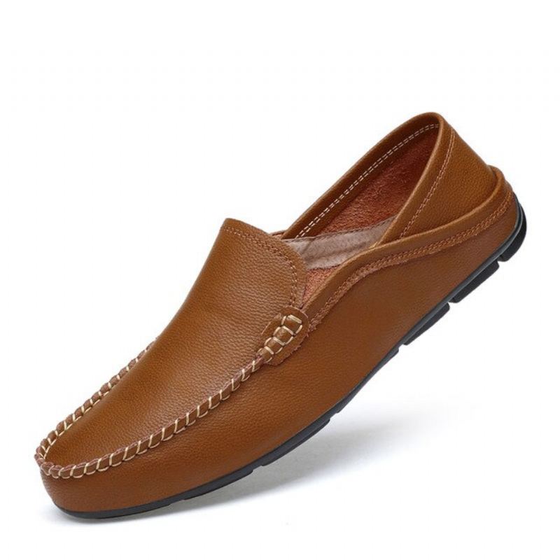 Casual Mode Zomer Lederen Loafers Instappers Heren