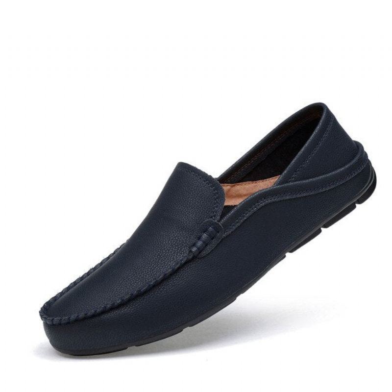 Casual Mode Zomer Lederen Loafers Instappers Heren