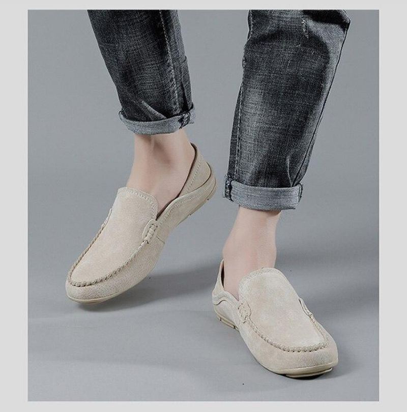 Casual Zomerse Suède Loafers Instappers Heren