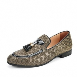 Elegante Loafers Van Gevlochten Leer Instappers Heren