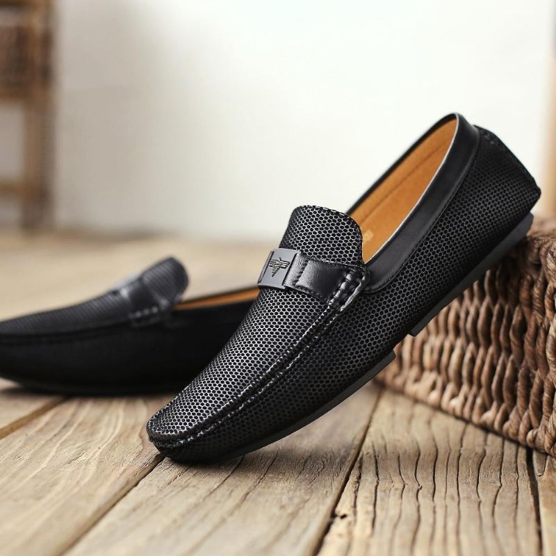 Heren Elegante Mocassins Met Gesp