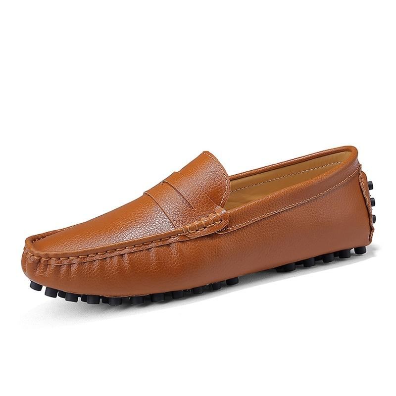 Heren Instappers Loafers Van Echt Leer Met Spikes