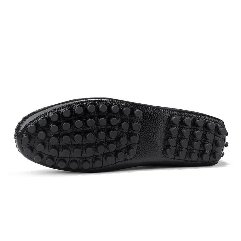 Heren Instappers Loafers Van Echt Leer Met Spikes