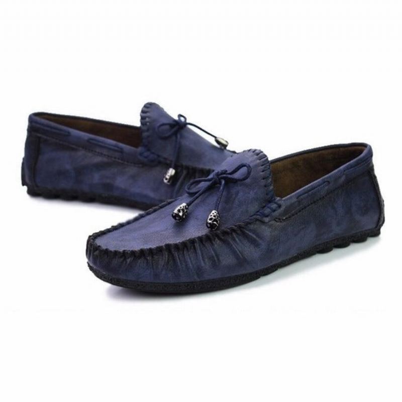 Heren Instappers Premium Platte Leren Loafer Mocassin