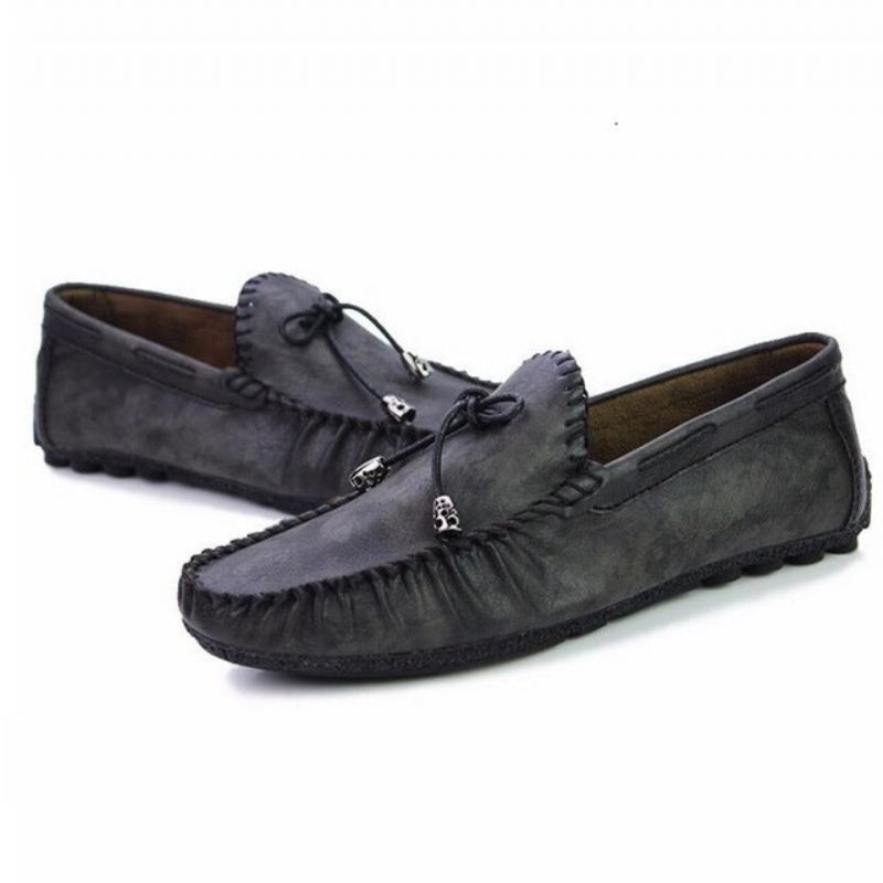 Heren Instappers Premium Platte Leren Loafer Mocassin