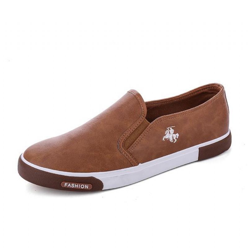 Leren Heren Platte Loafers Instappers