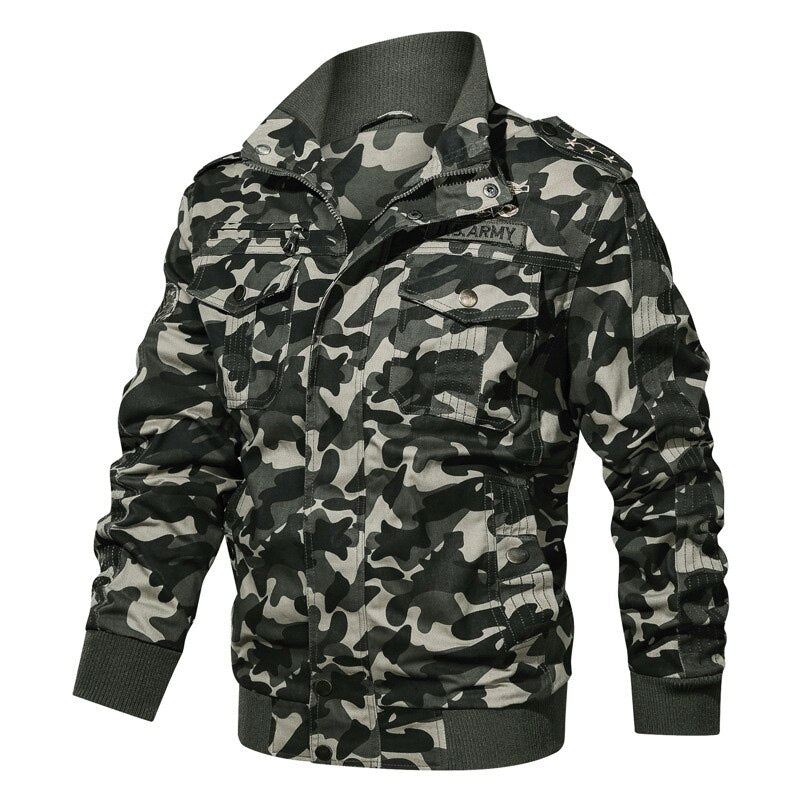 Heren Jassen Bomber Army Camo Tactisch Jack