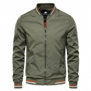 Heren Jassen Bomber Baseball Effen Kleur Zakelijk Jack