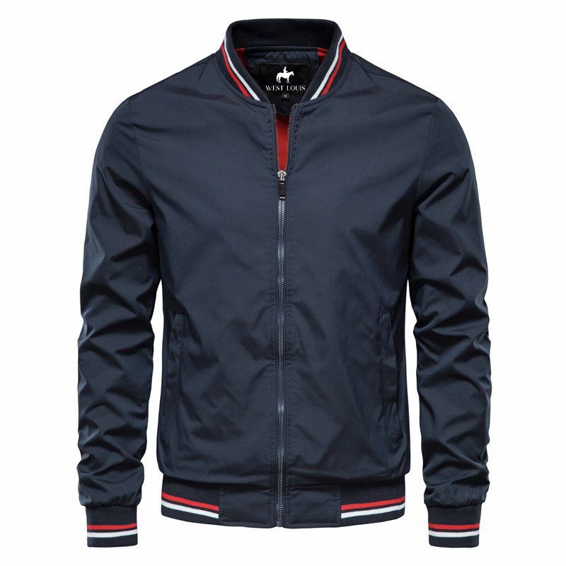 Heren Jassen Bomber Baseball Effen Kleur Zakelijk Jack