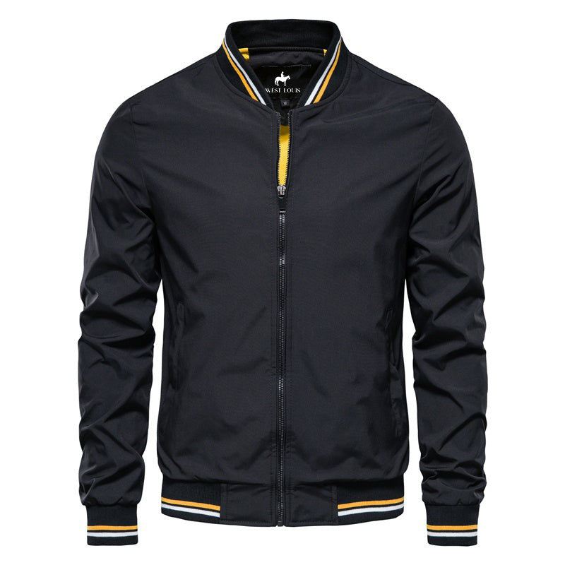 Heren Jassen Bomber Baseball Effen Kleur Zakelijk Jack