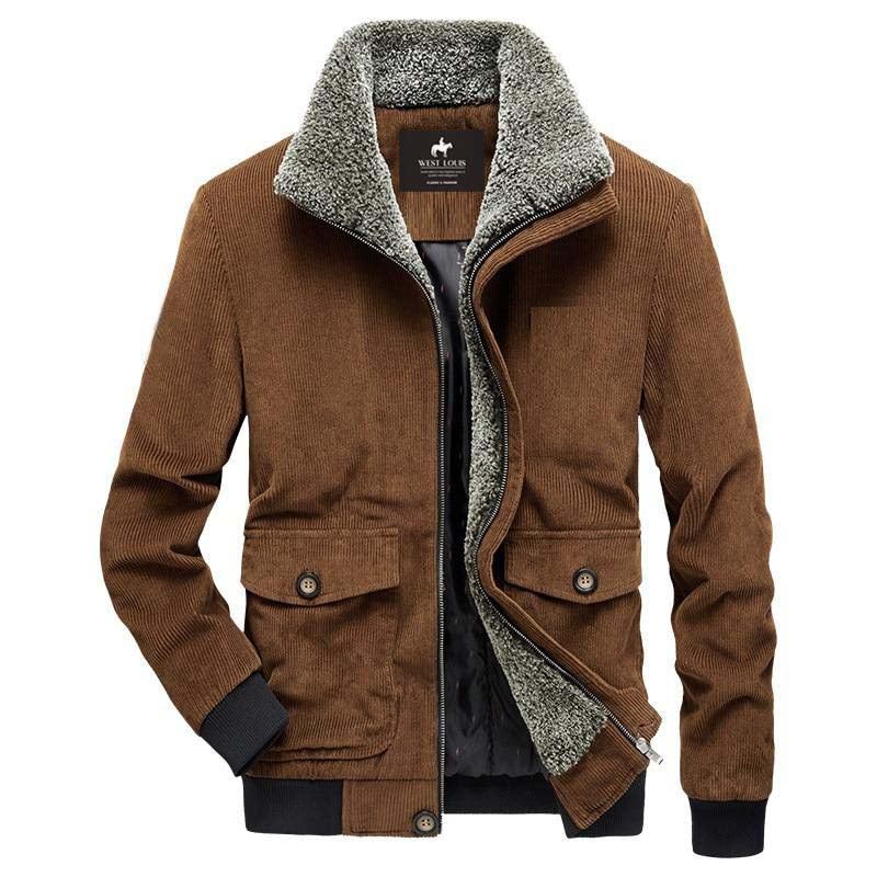 Heren Jassen Corduroy Fleece Uitloperjack