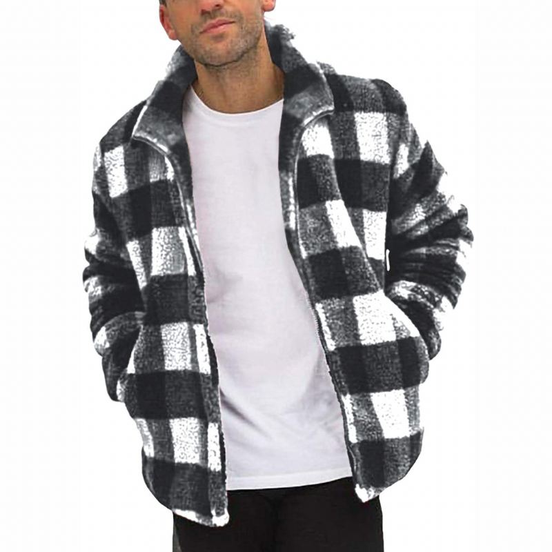 Heren Jassen Dikker Warme Fleece Donzige Sherpa Jas