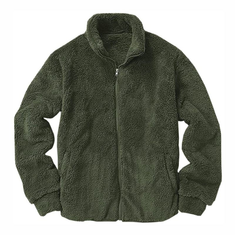 Heren Jassen Dikker Warme Fleece Donzige Sherpa Jas