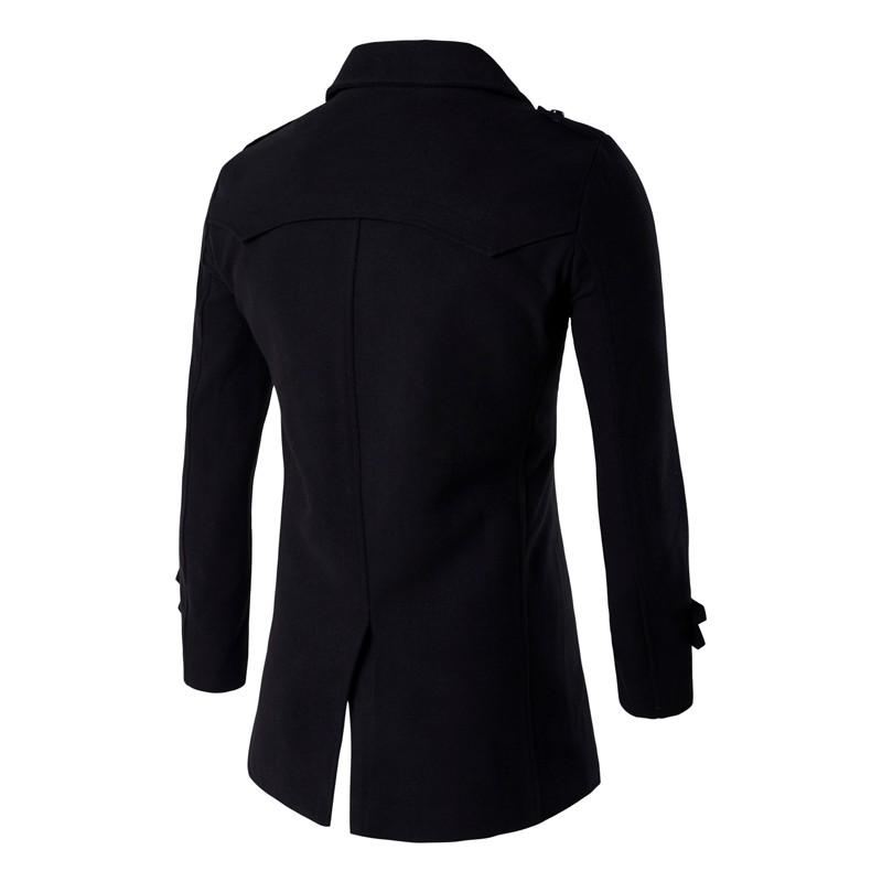 Heren Jassen Double-breasted Peacoat Van Wolblends