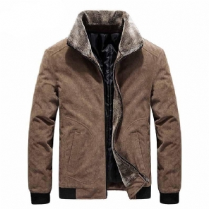 Heren Jassen Fleece Corduroy Windjack