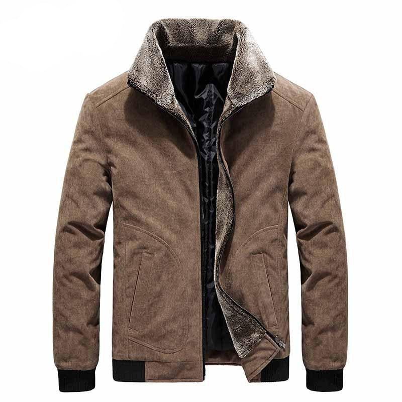 Heren Jassen Fleece Corduroy Windjack