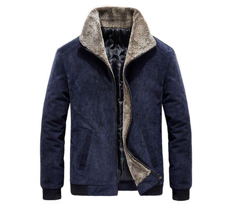 Heren Jassen Fleece Corduroy Windjack