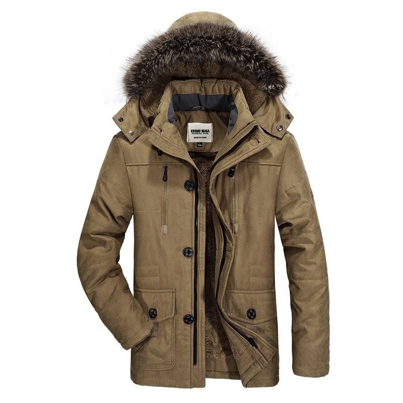 Heren Jassen Katoenen Winterparka Met Capuchon