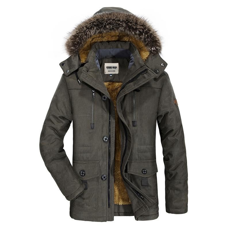 Heren Jassen Katoenen Winterparka Met Capuchon