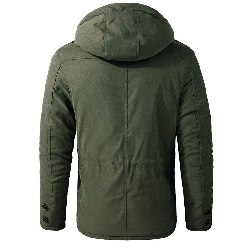 Heren Jassen Polar Winter Dikke Fluwelen Parka Met Capuchon