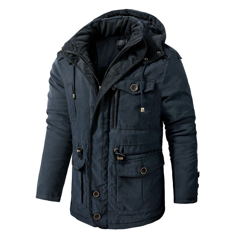 Heren Jassen Polar Winter Dikke Fluwelen Parka Met Capuchon