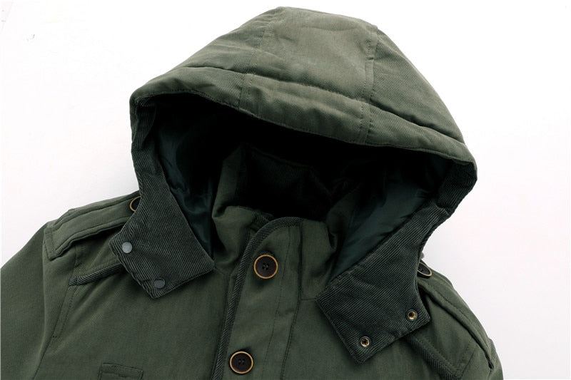 Heren Jassen Polar Winter Dikke Fluwelen Parka Met Capuchon