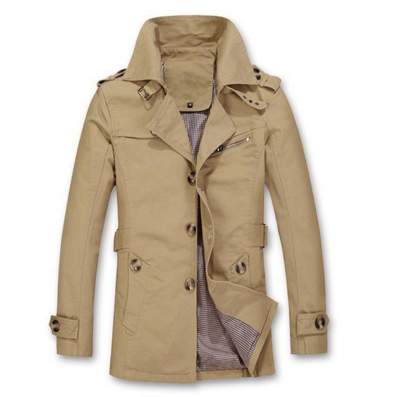 Herfst Trenchcoat Fashion Design Jassen Heren