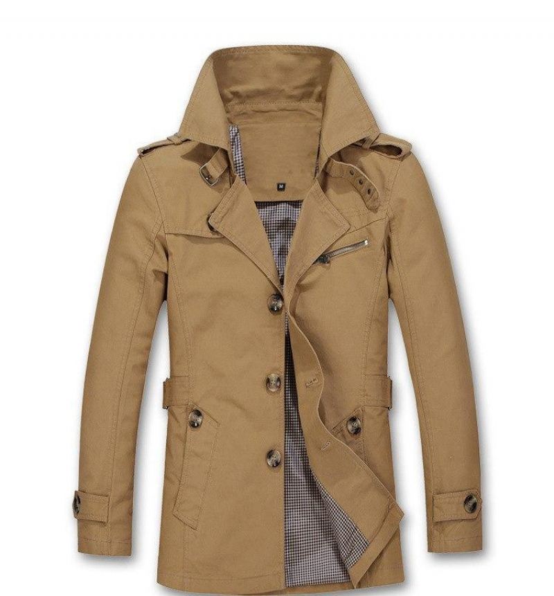 Herfst Trenchcoat Fashion Design Jassen Heren