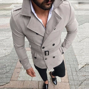 Trench Reefer Double Breasted Peacoat Jassen Heren