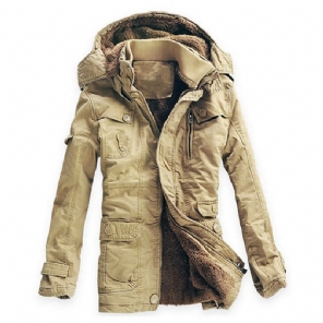 Warme Katoenen Fleece Parka Jassen Heren