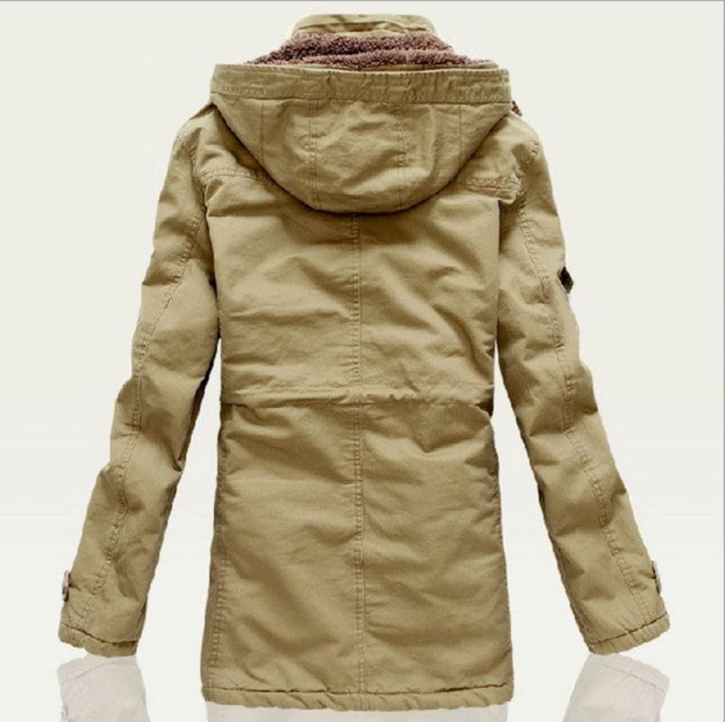 Warme Katoenen Fleece Parka Jassen Heren