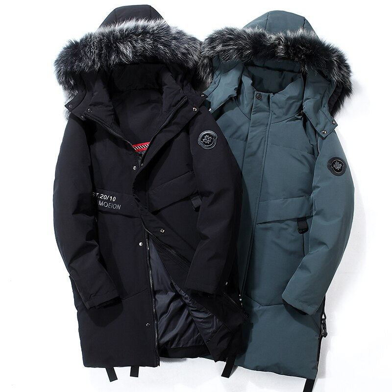 Winter Warme Zware Parka Van 80% Donsbont Jassen Heren