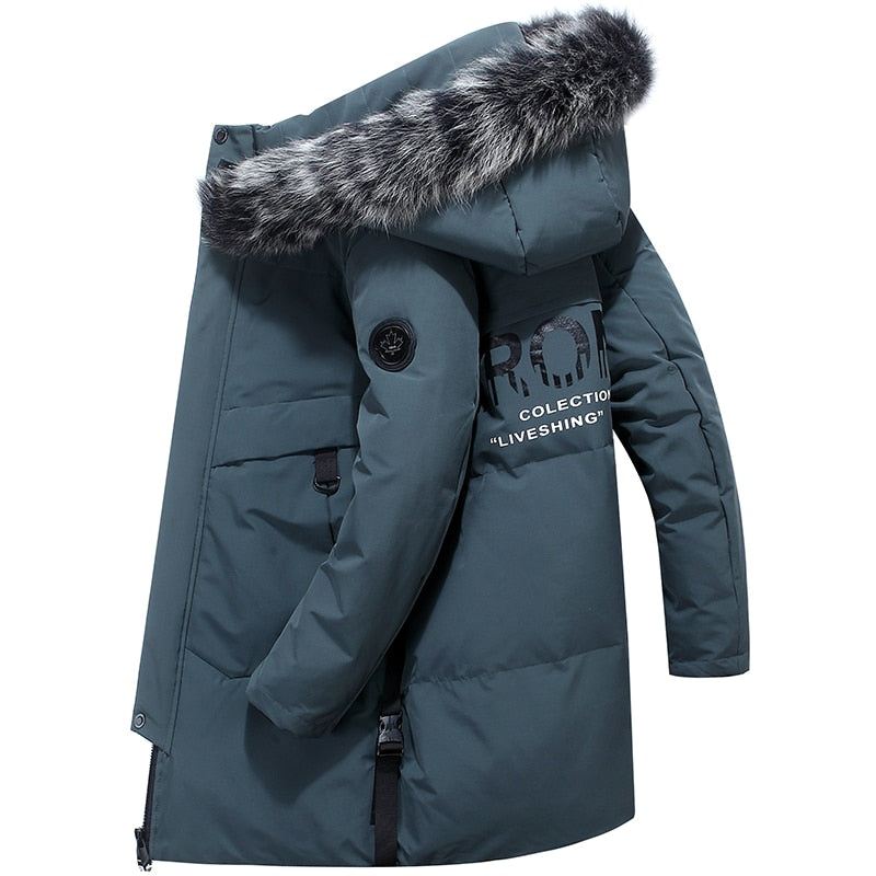 Winter Warme Zware Parka Van 80% Donsbont Jassen Heren