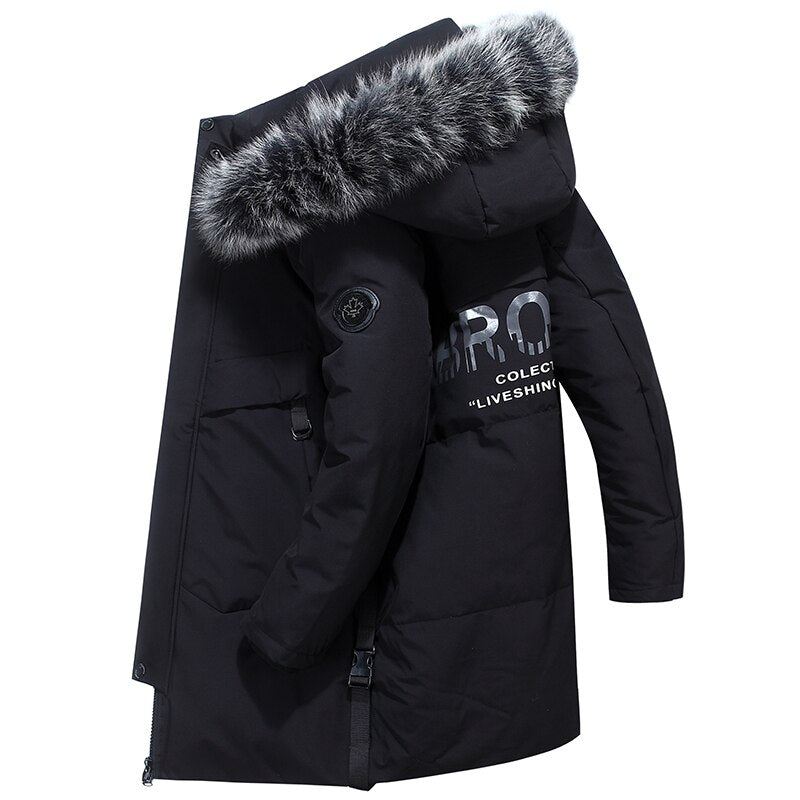 Winter Warme Zware Parka Van 80% Donsbont Jassen Heren