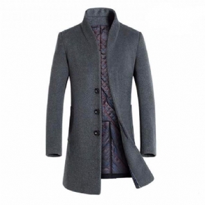 Winter Wollen Lange Peacoat Jassen Heren