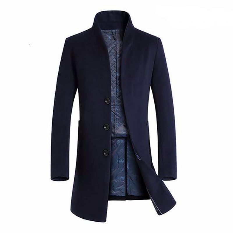 Winter Wollen Lange Peacoat Jassen Heren