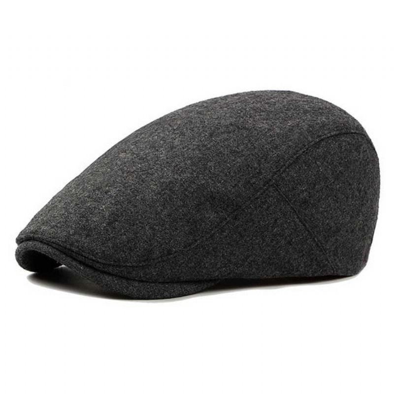 Hoeden Heren Winter Britse Stijl Wollen Baret