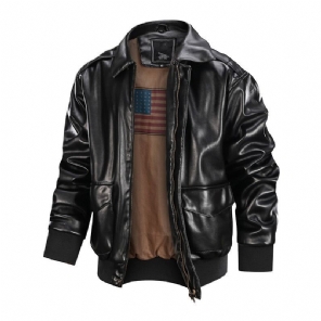 Leren Jasjes Heren American Soft Air Force Leren Pilotenjack