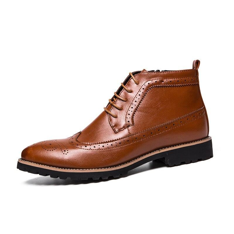 Enkel Brogues Laarzen Heren Met Rits