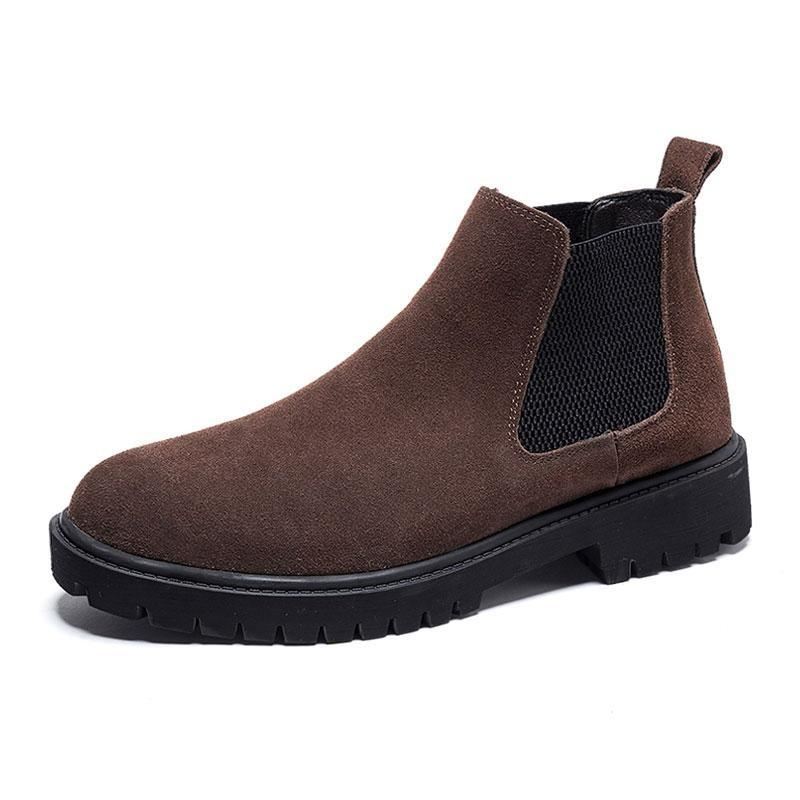 Heren Laarzen Chelsea Boots Suède Leer