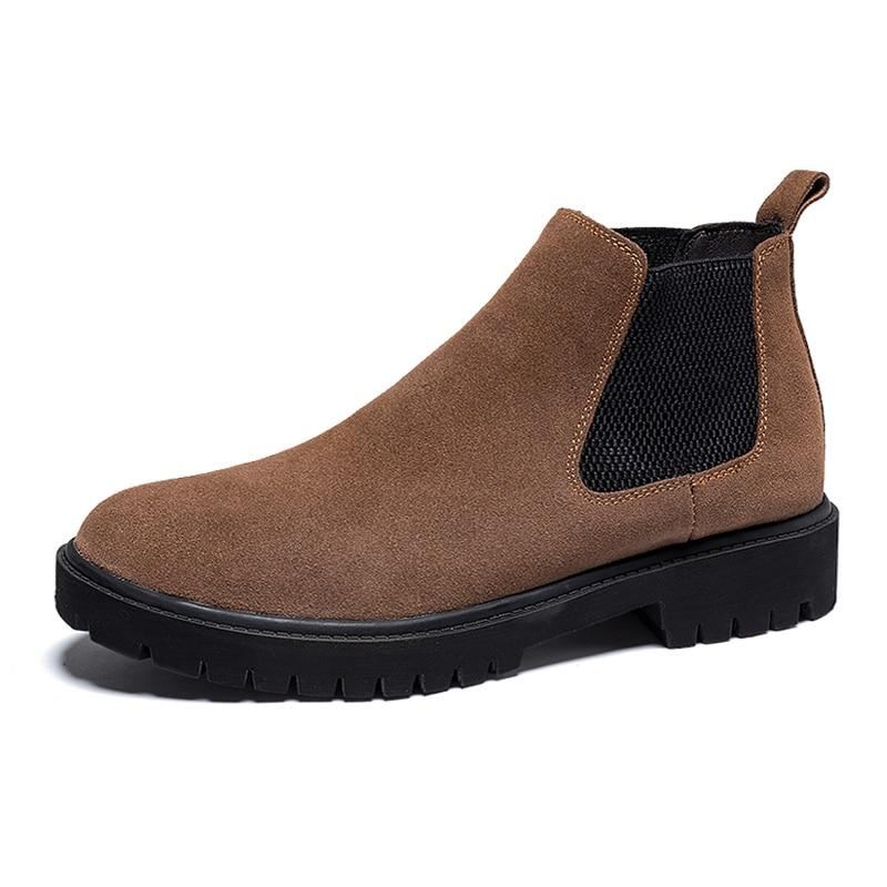 Heren Laarzen Chelsea Boots Suède Leer