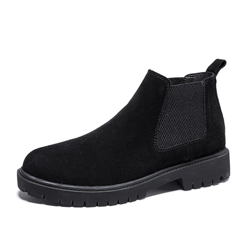 Heren Laarzen Chelsea Boots Suède Leer