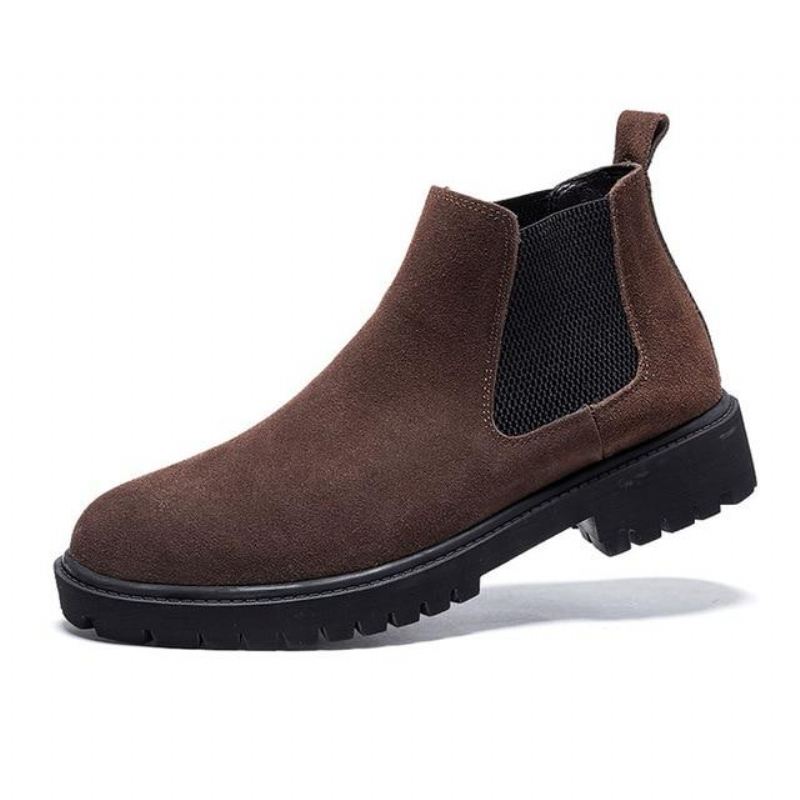 Heren Laarzen Chelsea Boots Suède Leer