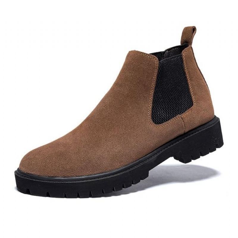 Heren Laarzen Chelsea Boots Suède Leer