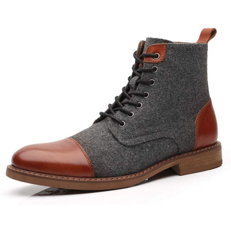 Herfst Casual Veterstof Oxford Laarzen