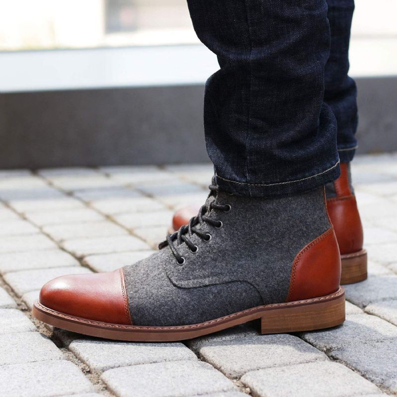 Herfst Casual Veterstof Oxford Laarzen