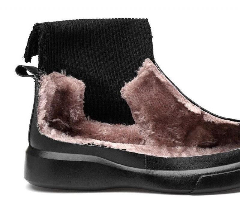 Laarzen Heren Uniek Design Stoffen Voering Comfortabele Leren Schoenen