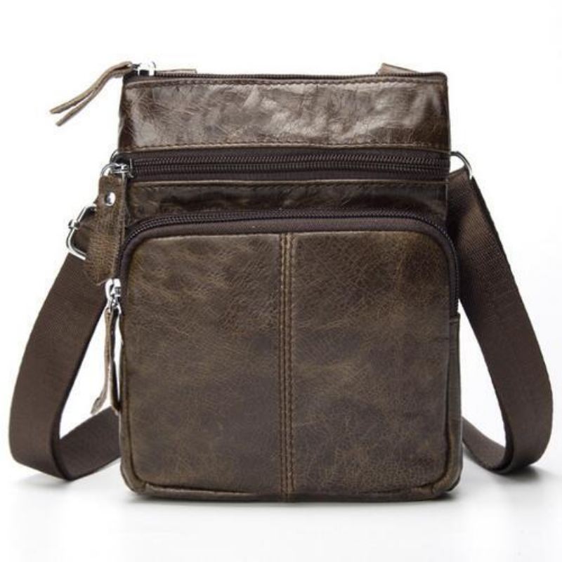 Aktetassen Heren Crossbody Leren Schoudertas