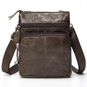 Aktetassen Heren Crossbody Leren Schoudertas