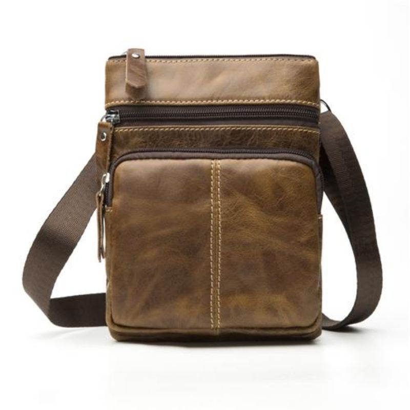 Aktetassen Heren Crossbody Leren Schoudertas